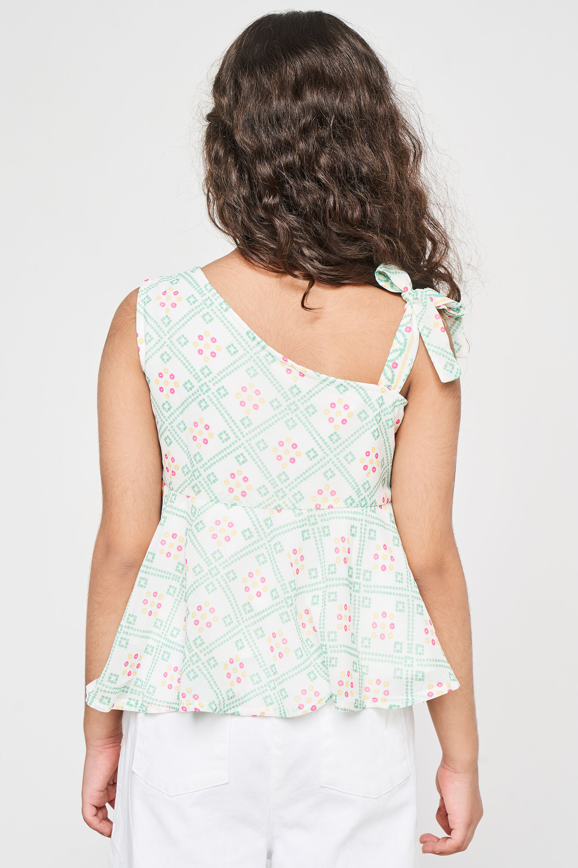 White Sleeveless Flared Top, White, image 6